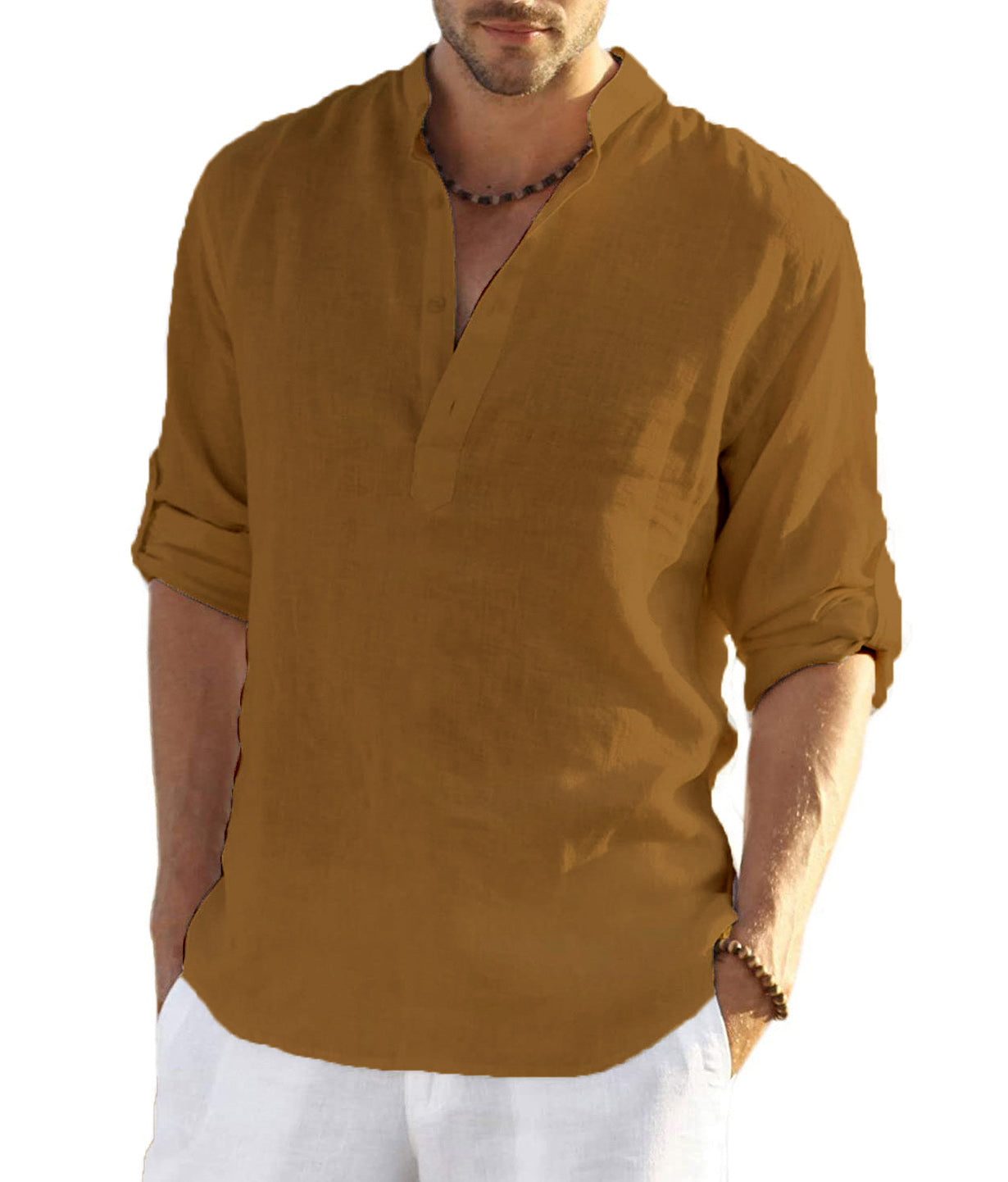 Henley Shirt for Men - Irish Cotton Stuff