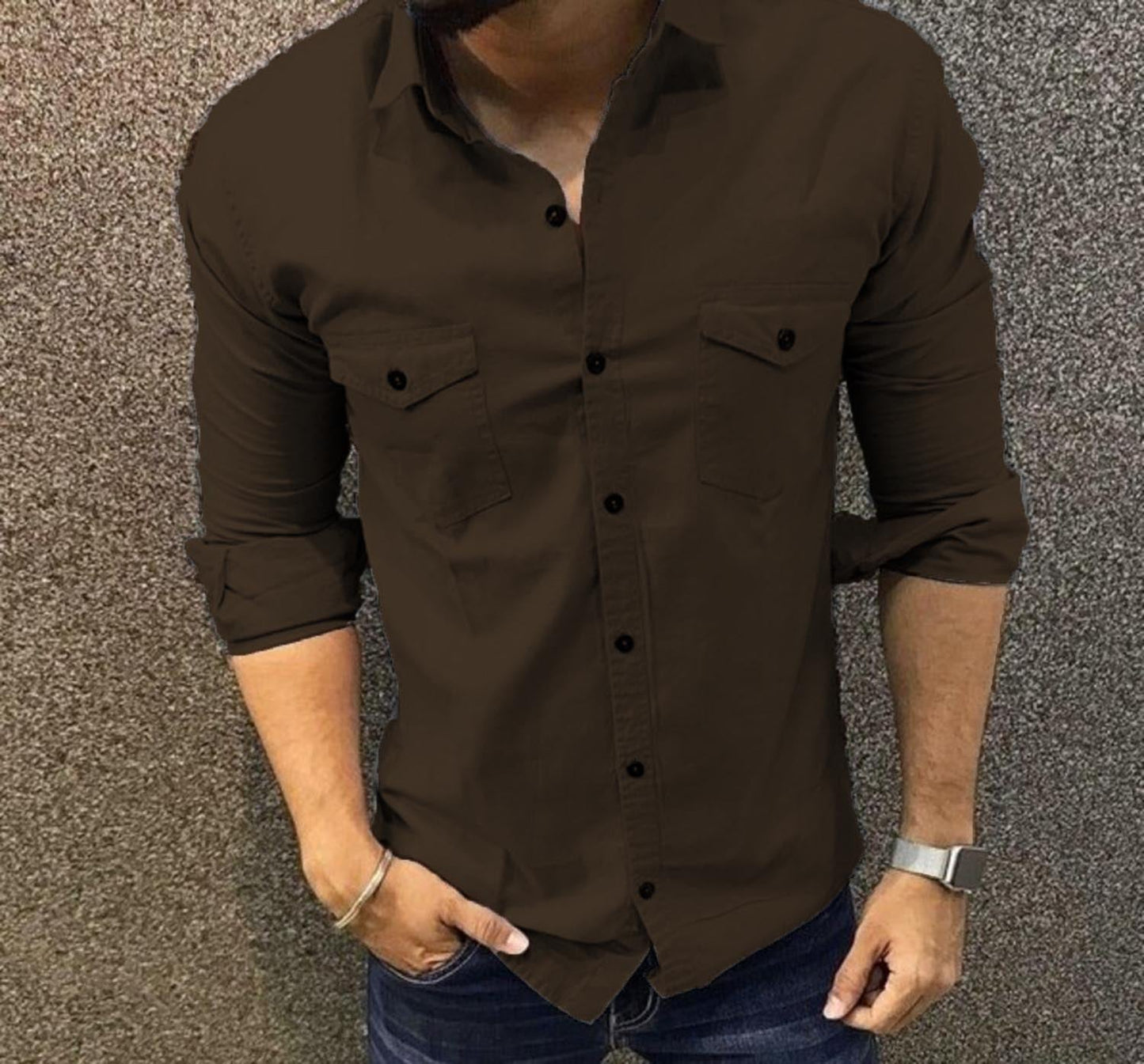 Cotton Fabric Double Pocket Shirt - Series D