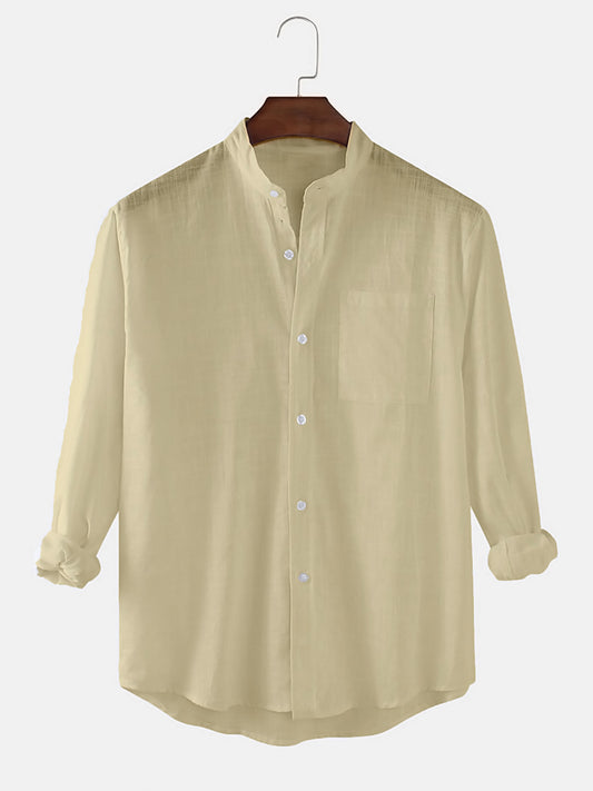 Button Down Shirt for Men - Cream