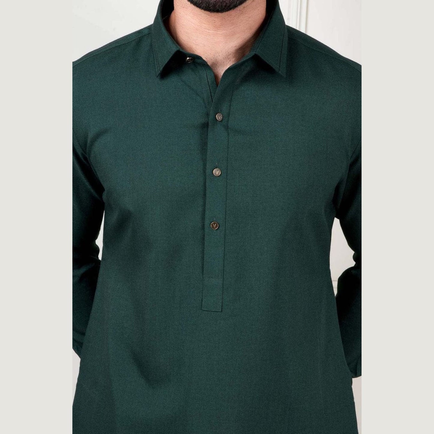 Bottle Green Mens Shalwar Kameez