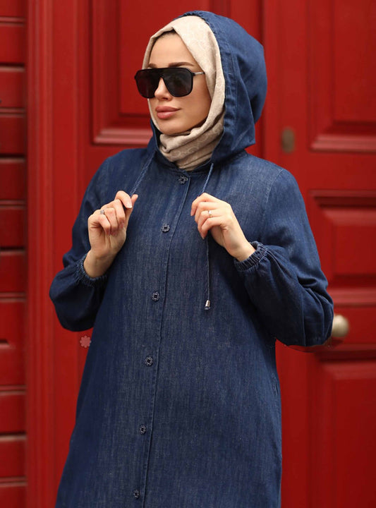 Blue - Unlined - Abaya