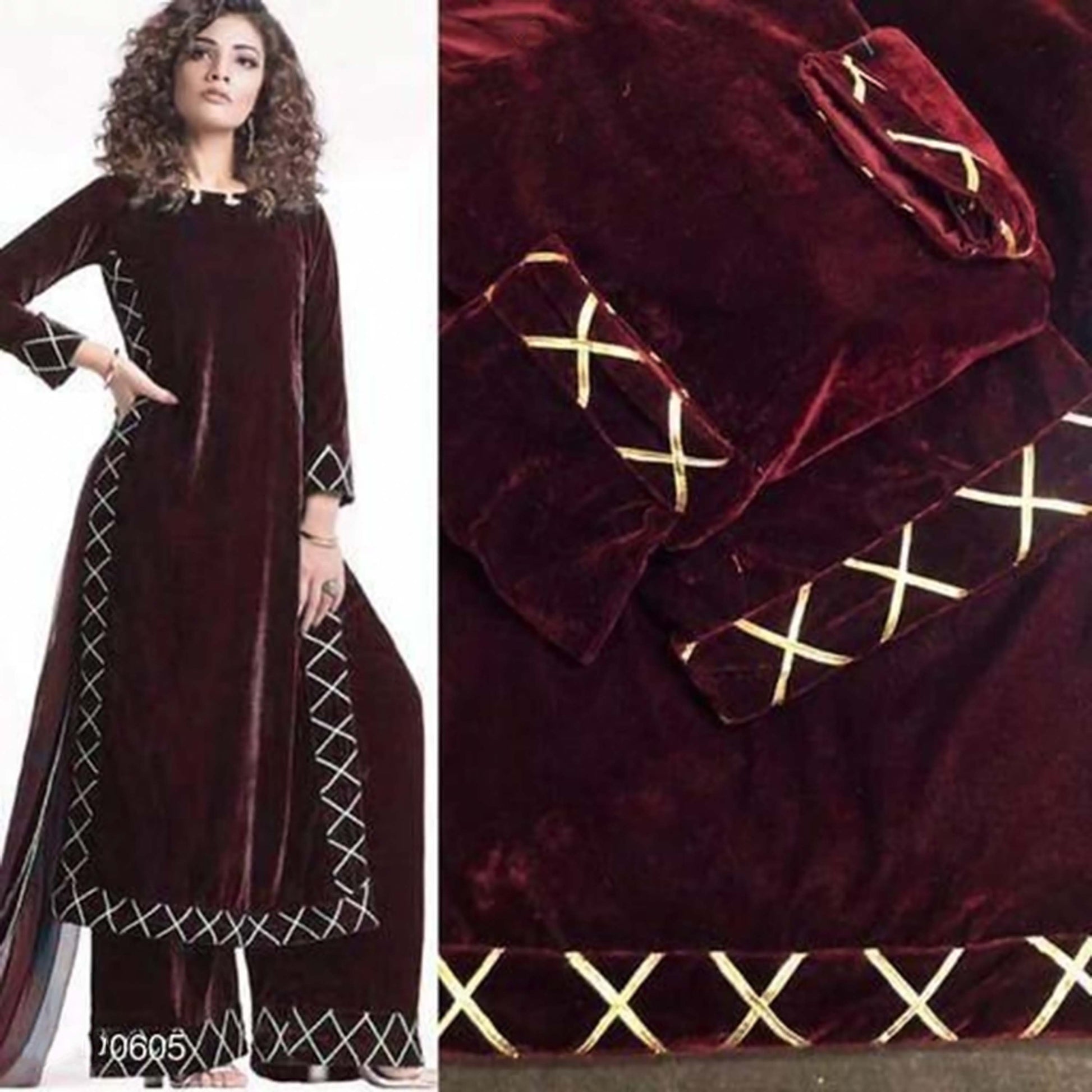 Shop - Velvet Embroidery Lace In Pakistan- Designer Lace and Fabric