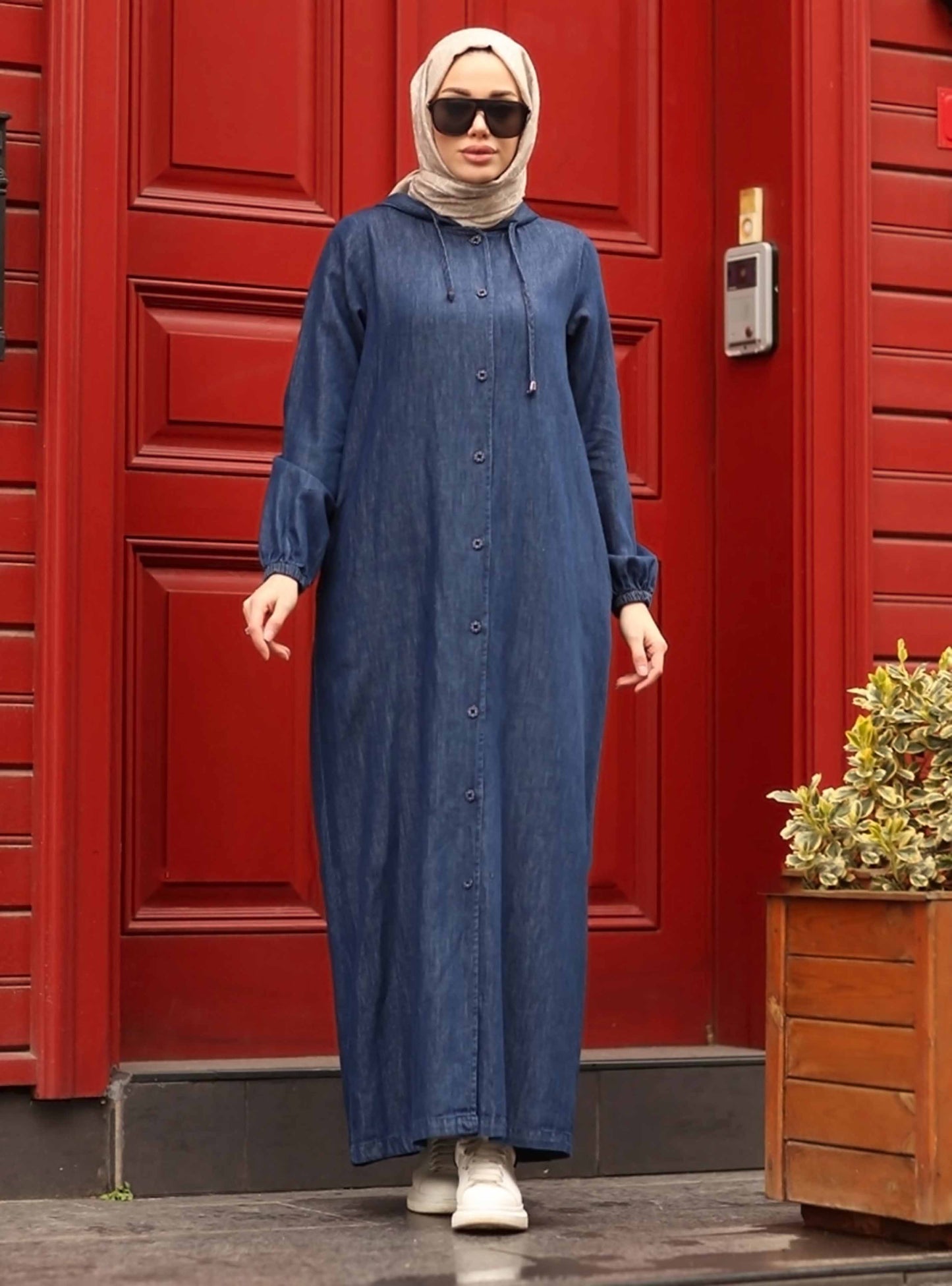 Blue - Unlined - Abaya