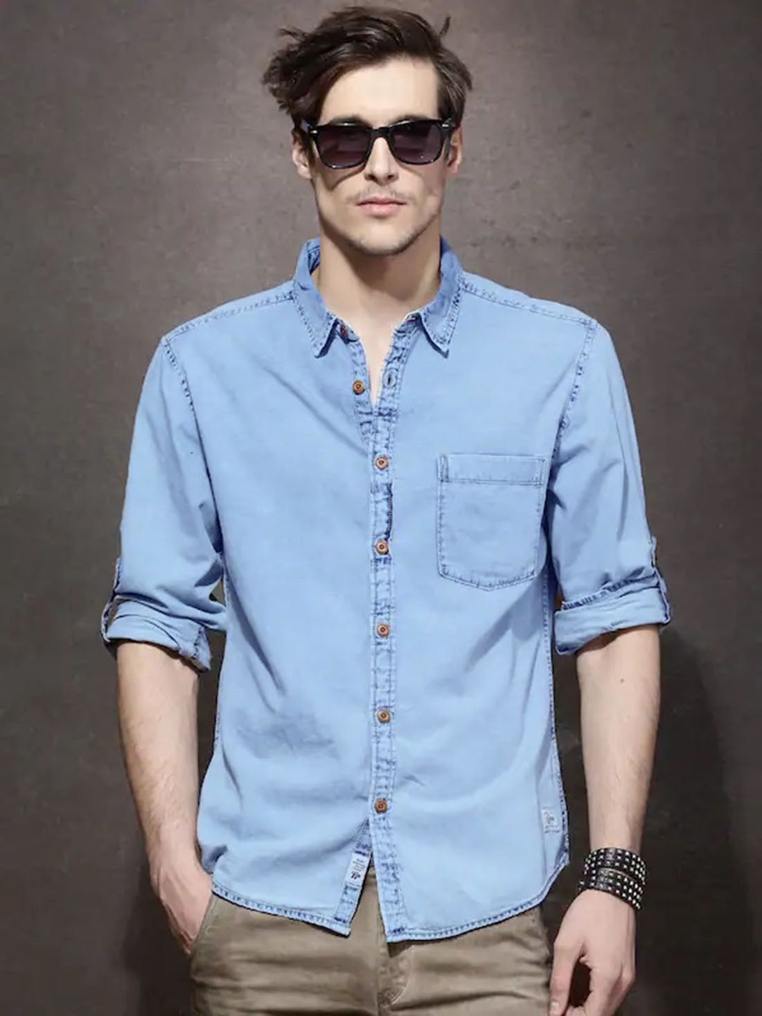 Denim Single Pocket Mens Shirt - Series 2