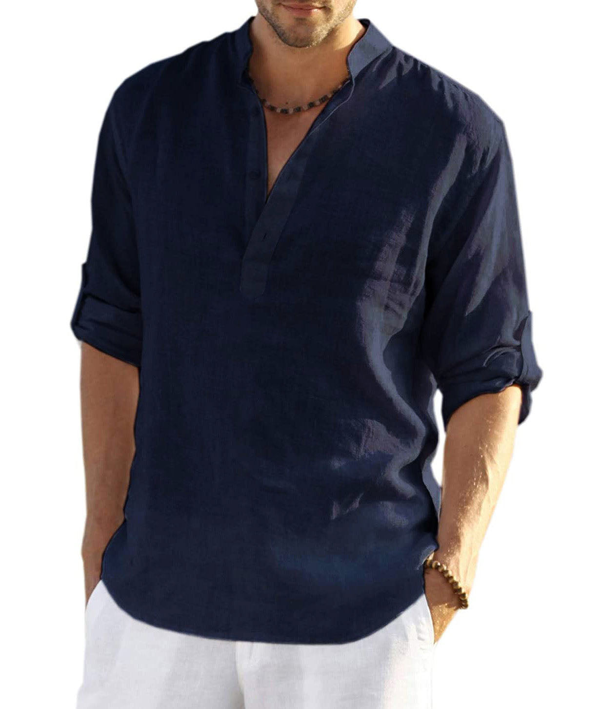 Henley Cotton Shirt for Men - Series 1 – Puvior